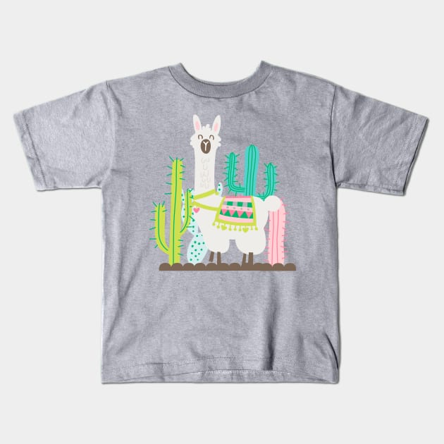 Llama Kids T-Shirt by melomania